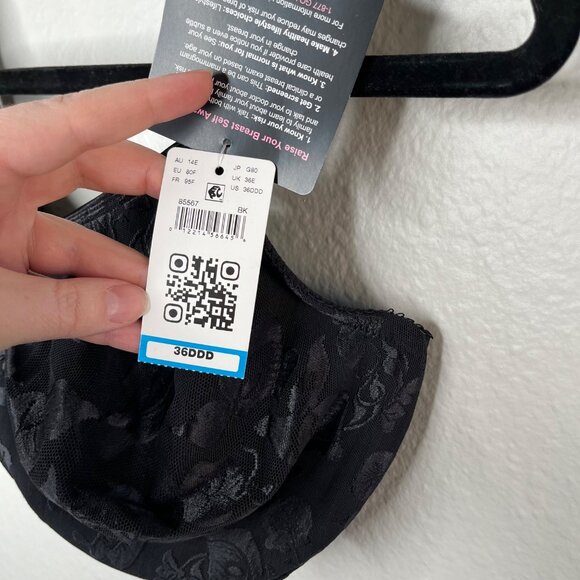 Wacoal Womens Black Awareness Underwire Full Coverage Bra 36DDD 85567 - Picture 4 of 8